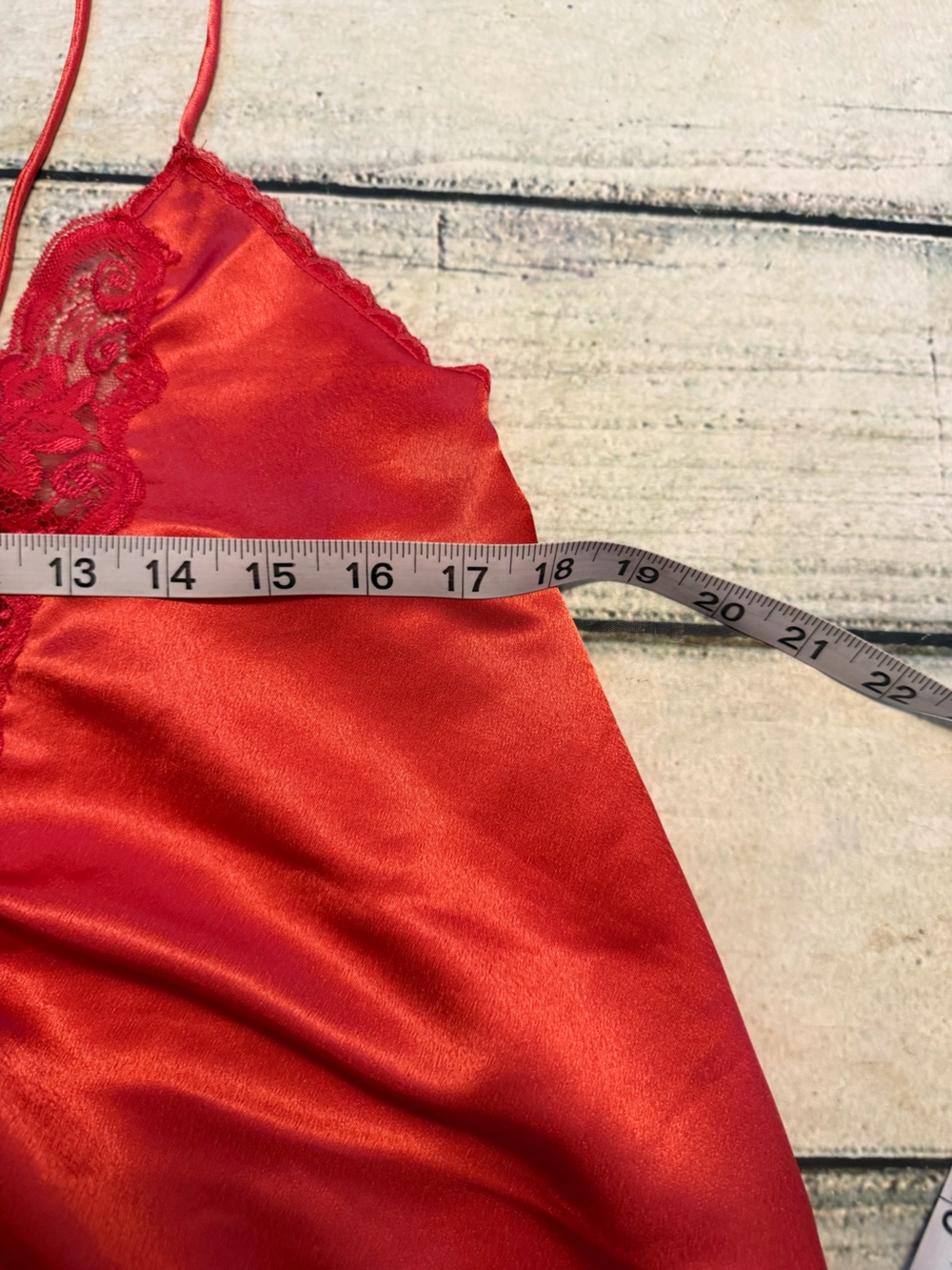 Vintage Faye red night gown dress Old Hollywood. L - Picture 6 of 10
